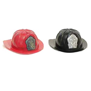 kids fireman hat in red and black