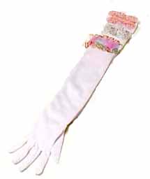 Pageant Gloves Tea Party Long Gloves with Ruffle (1 pair)