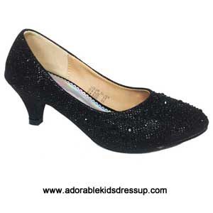 Girls High Heel Shoes- black pumps