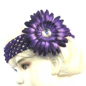 Girls Flower Headbands – purple