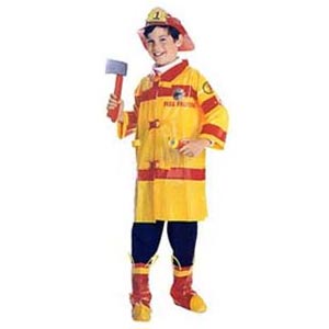 boys fireman costume yellow