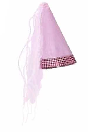 princess hat with pink sequin trim