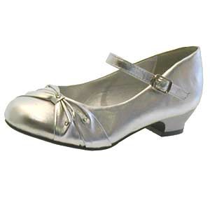 Little Girls Mary Jane Shoes – silver