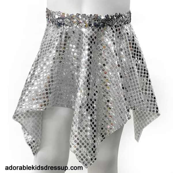 silver sequin hanky skirt